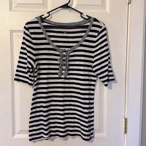 Old Navy, Navy & White, Large, Imperfect.